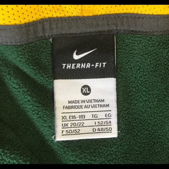 Nike Therma-Fit Lined Green& Yellow Hoodie - Picture 3 of 4